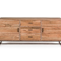 Credenza 2 ante 3 cassetti in legno Elmer L